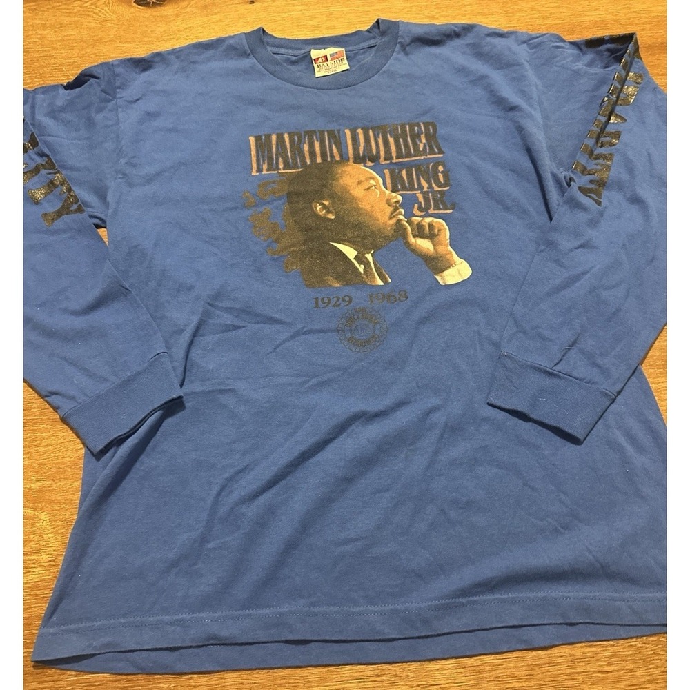 Martin Luther King Jr UAW Civil Rights Department Vintage Long Sleeve Size Large